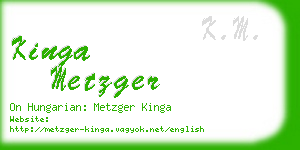 kinga metzger business card